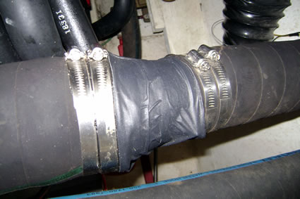 duct tape on exhaust hose